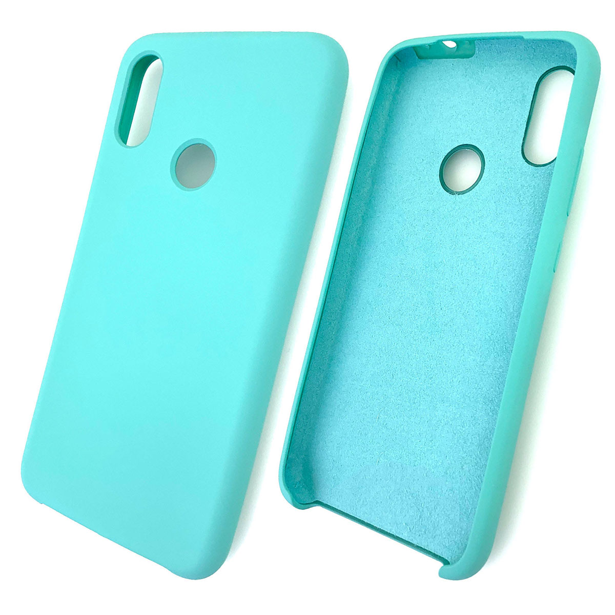 Чехол накладка Silicon Cover для XIAOMI Redmi Note 7, Note 7 Pro, силикон,  бархат, цвет бирюзовый.