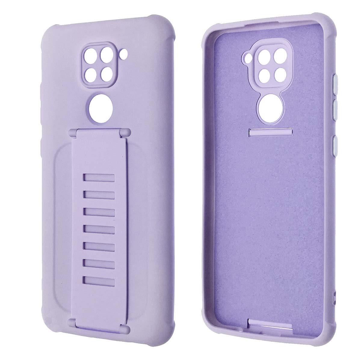 Чехол накладка LADDER NANO для XIAOMI Redmi Note 9, силикон, держатель, цвет сиреневый