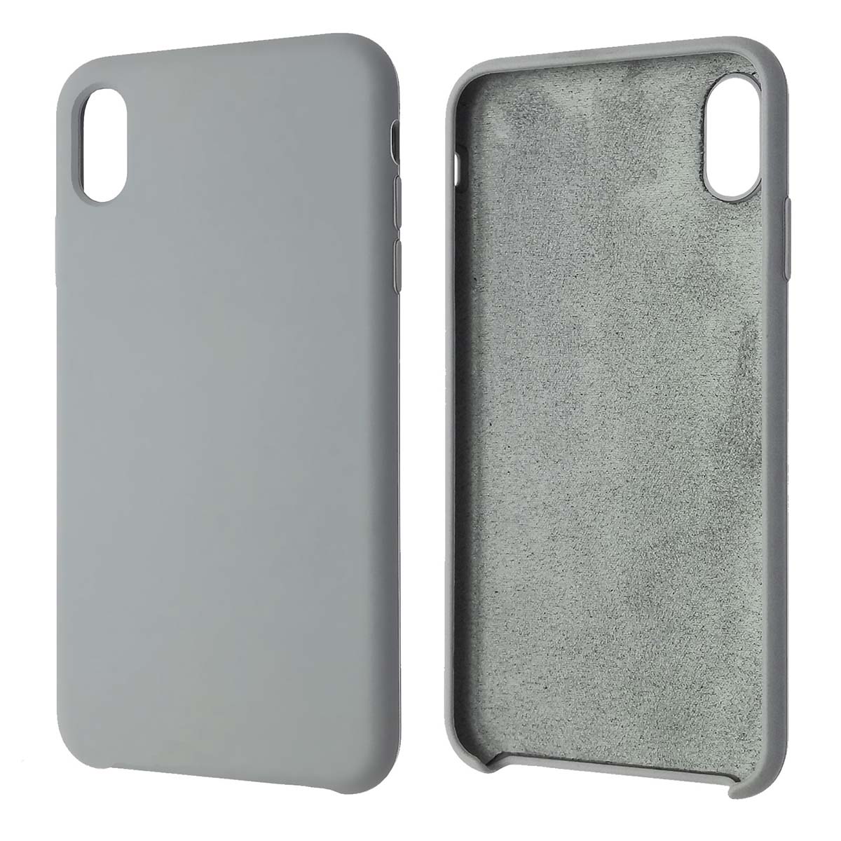 Чехол накладка Silicon Case для APPLE iPhone XS MAX, силикон, цвет светло серый