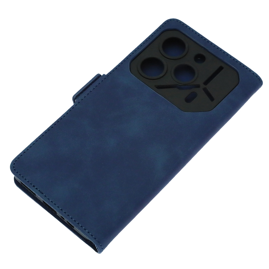 Чехол книжка NICE для TECNO Pova 6, TECNO Pova 6 Pro 5G, защита камеры, экокожа, визитница, цвет темно синий