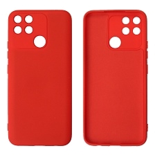 Чехол накладка NANO для Realme Narzo 50A, силикон, бархат, цвет красный