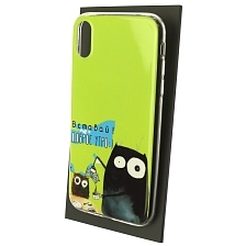 Чехол накладка для APPLE iPhone XR, силикон, рисунок Вставай ДОБРОЕ УТРО