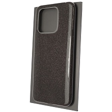 Чехол накладка SHINE для XIAOMI Redmi 10C, XIAOMI POCO C40, силикон, блестки, цвет черный