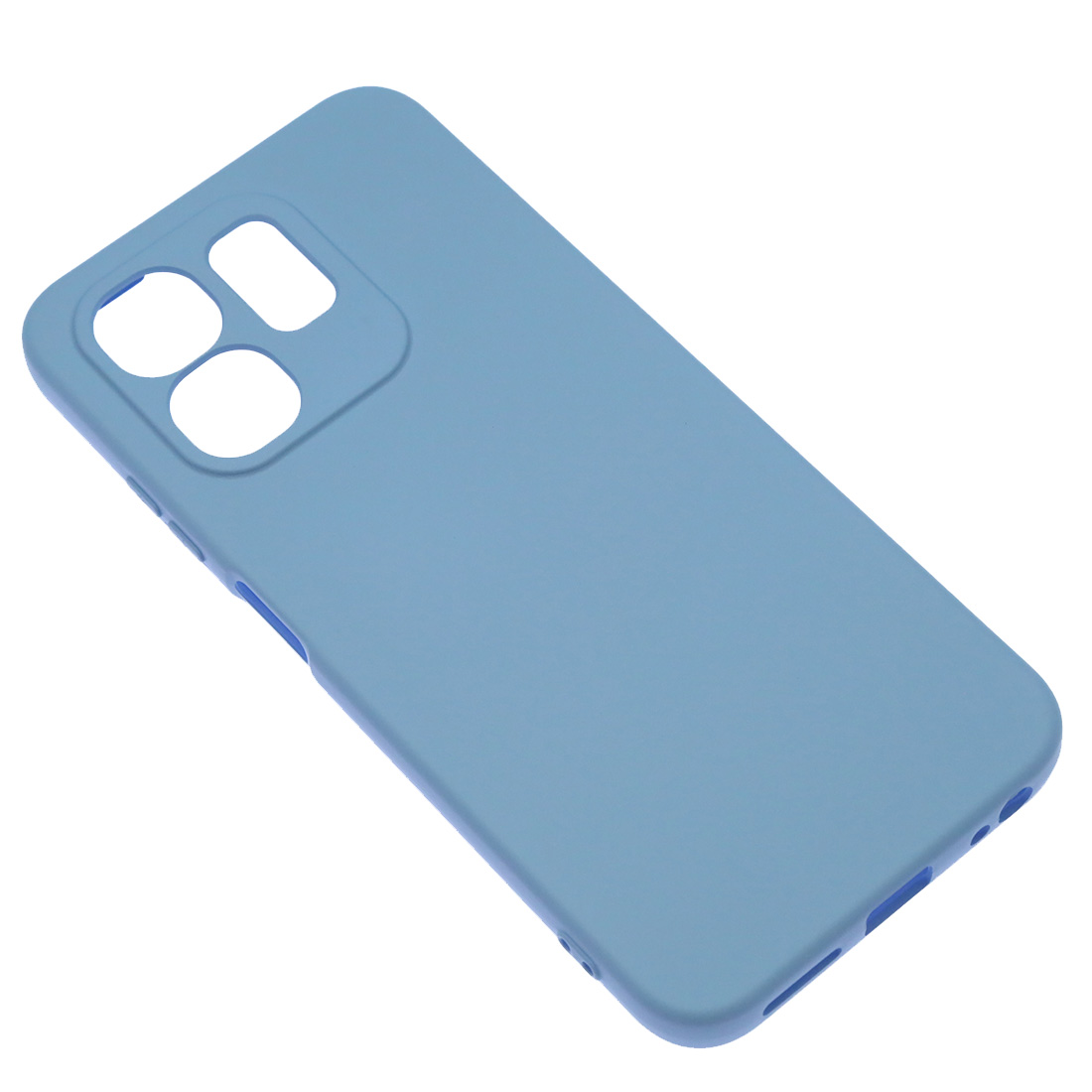 Чехол накладка NANO для INFINIX Hot 50i, Smart 9, защита камеры, силикон, бархат, цвет васильковый