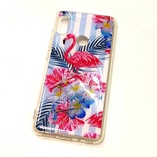 Чехол накладка для XIAOMI Redmi Note 5, Note 5 Pro, силикон, рисунок Розовый Фламинго