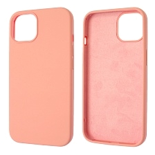 Чехол накладка Silicon Case для APPLE iPhone 13 (6.1), силикон, бархат, цвет розовый