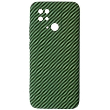 Чехол накладка KING для XIAOMI Redmi 10C, POCO C40, силикон, бархат, карбон, цвет зеленый