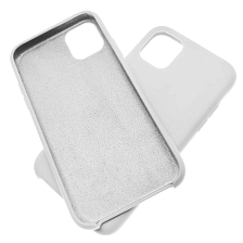Чехол накладка Silicon Case для APPLE iPhone 11 Pro MAX, силикон, бархат, цвет белый
