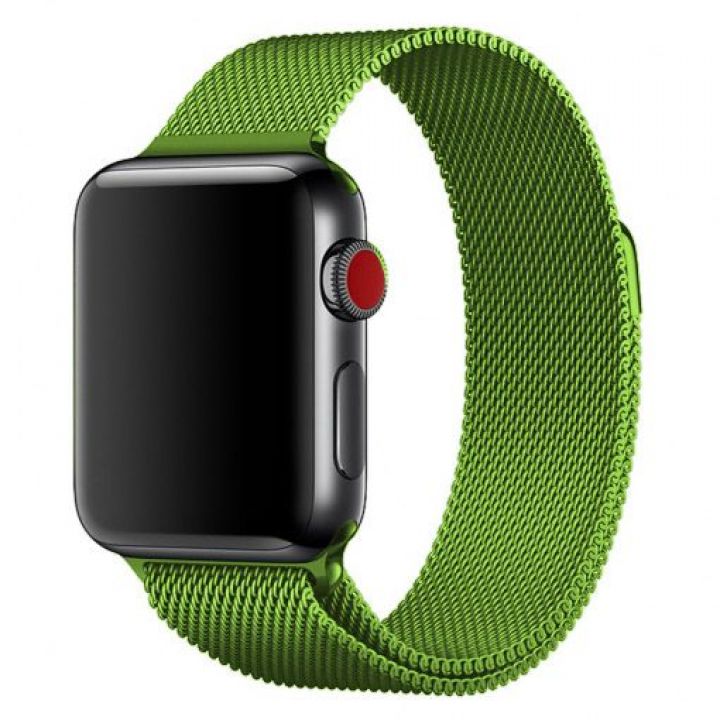 Ремешок bikson для APPLE Watch, сетчатый, миланская петля Milano Loop, 38 - 40 mm, цвет зеленый