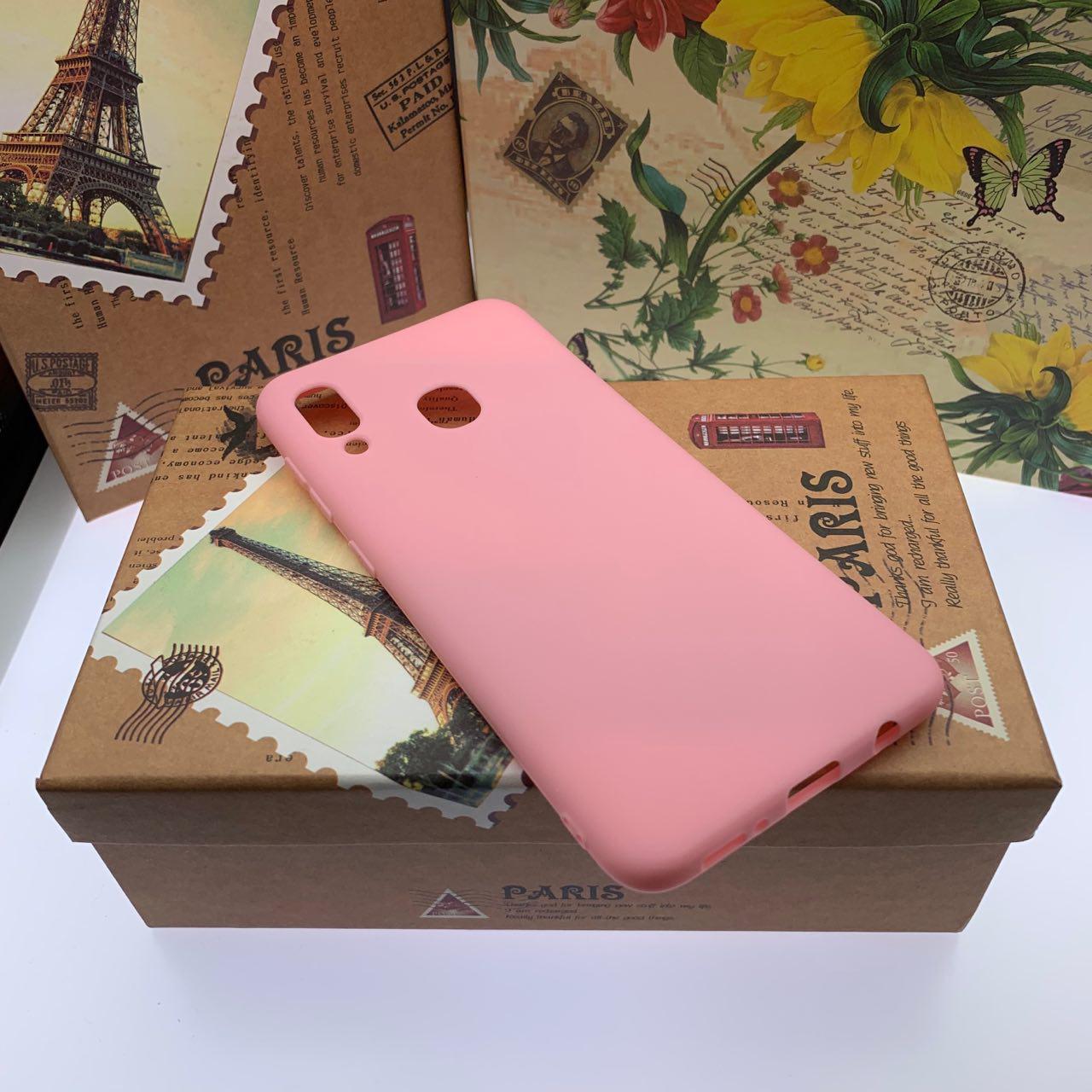 Чехол накладка для SAMSUNG Galaxy A30 (SM-A305), силикон, матовый, цвет розовый.