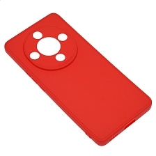 Чехол накладка для Honor X9b, защита камеры, силикон, матовый, цвет красный