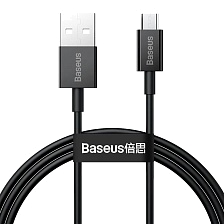 Кабель BASEUS Superior Series CAMYS-01 Micro USB, 2A, длина 1 метр, цвет черный Кабель BASEUS Superior Series CAMYS-01 Micro USB, 2A, длина 1 метр, цвет черный