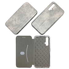 Чехол книжка VINTAGE LiNE для HUAWEI Honor 20, экокожа, визитница, цвет серый.