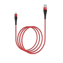 Кабель BOROFONE BX32 Munificent Micro USB, 2.4A, длина 1 метр, силикон, армированная нейлоновая оплетка, цвет красный