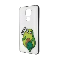Чехол накладка для XIAOMI Redmi Note 9, силикон, стекло, рисунок AVOCADO Oyy....