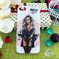 Чехол накладка для APPLE iPhone 7, 8, силикон, рисунок Wine not.