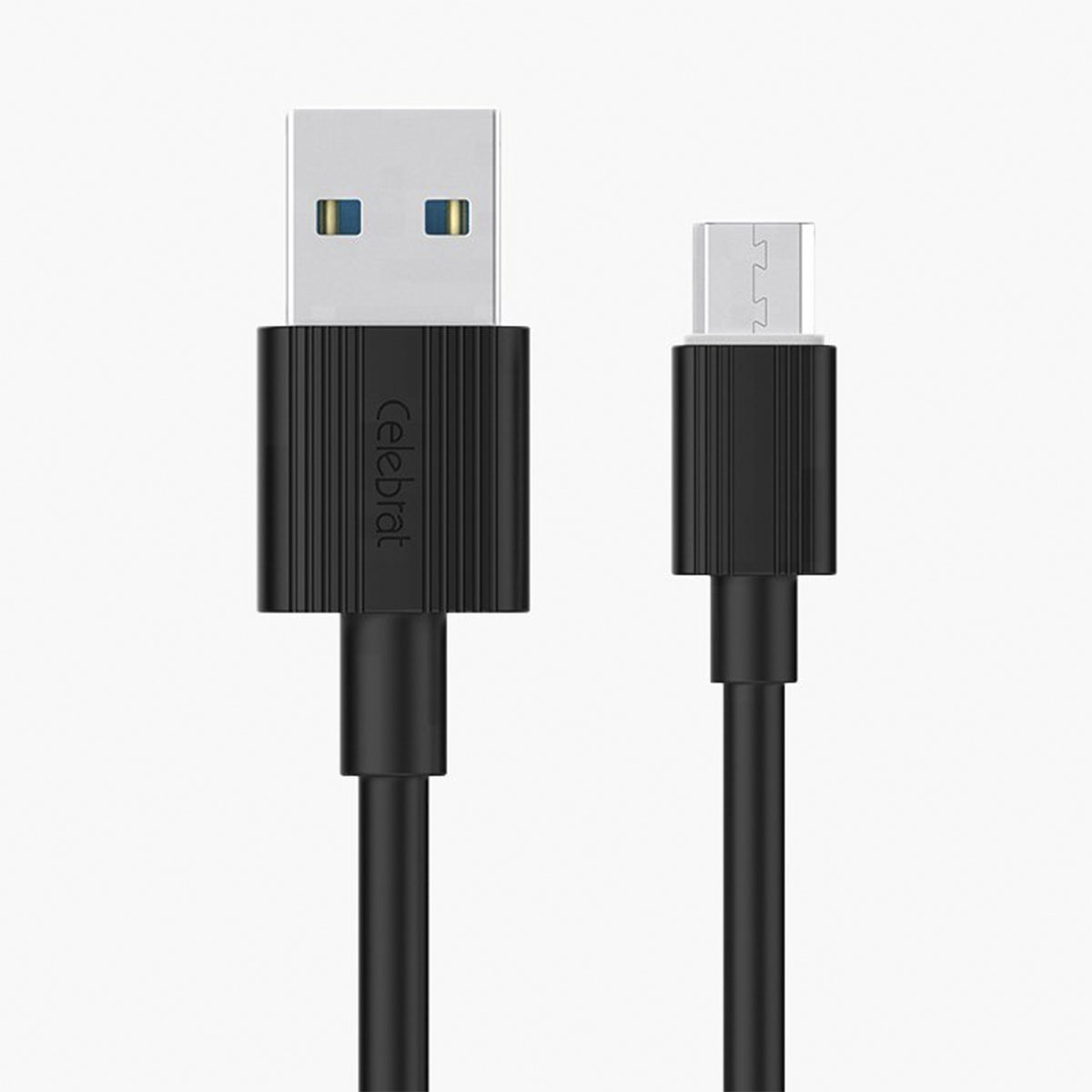 Кабель Micro USB, Celebrat CB-09M, длина 1 метр, цвет черный