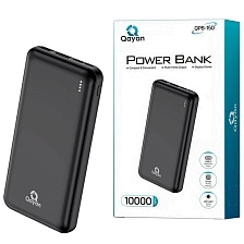 Внешний портативный аккумулятор, Power Bank QAYAN QPB-150,  10000 mAh, цвет черный