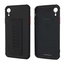 Чехол накладка LADDER NANO для APPLE iPhone XR, силикон, держатель, цвет черный