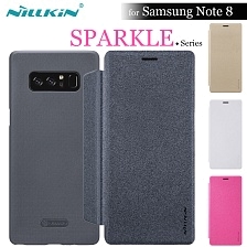 Чехол-книжка для SAMSUNG Galaxy Note 8 (SM-N950) белая NILLKIN SPARKLE.