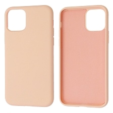 Чехол накладка Silicon Case для APPLE iPhone 11 Pro, силикон, бархат, цвет розовый песок