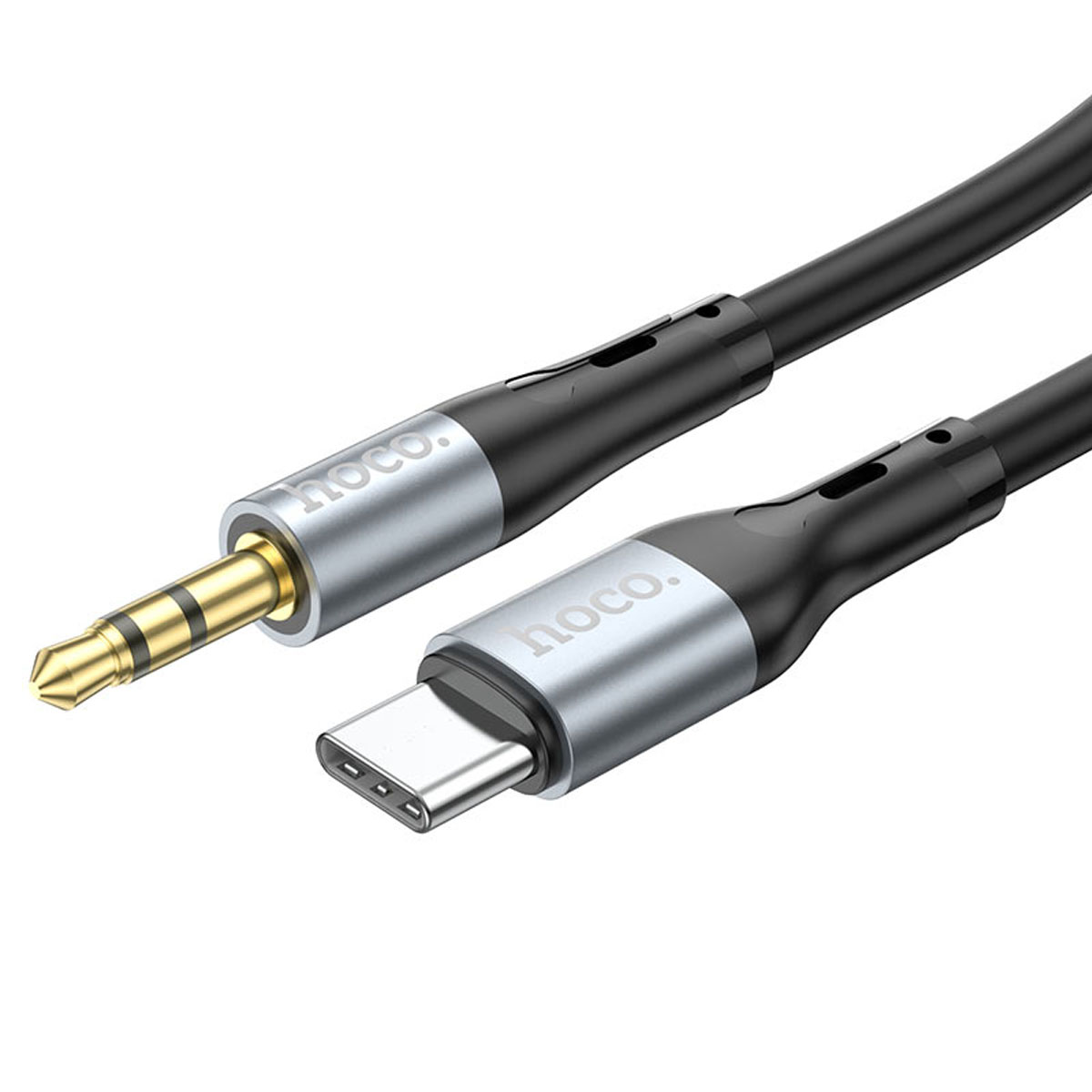 Аудио кабель, переходник HOCO UPA22 USB Type C на AUX Jack 3.5 mm, длина 1 метр, цвет черный