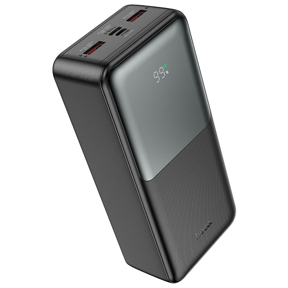 Внешний портативный аккумулятор, Power Bank HOCO J136B Sirui, 30000 mAh, 22.5W, PD20W, LED дисплей, цвет черный Внешний портативный аккумулятор, Power Bank HOCO J136B Sirui, 30000 mAh, 22.5W, PD20W, LED дисплей, цвет черный