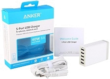 СЗУ Anker 40W 8A 5USB бел. Anker A2105L21.