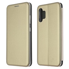 Чехол книжка STYLISH для SAMSUNG Galaxy A32 4G (SM-A325F), экокожа, визитница, цвет золотистый