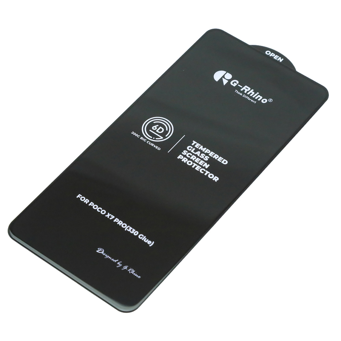 Защитное стекло 6D G-Rhino 200C (330 Glue) для XIAOMI 14T, POCO X7 Pro, цвет окантовки черный (Тип 1)