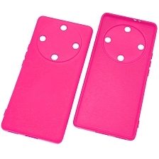 Чехол накладка NANO для Honor X9a 5G, силикон, бархат, цвет фуксия