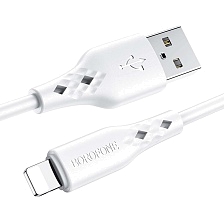 Кабель BOROFONE BX48 Lightning 8 pin, 2.4A, длина 1 метр, силикон, цвет белый