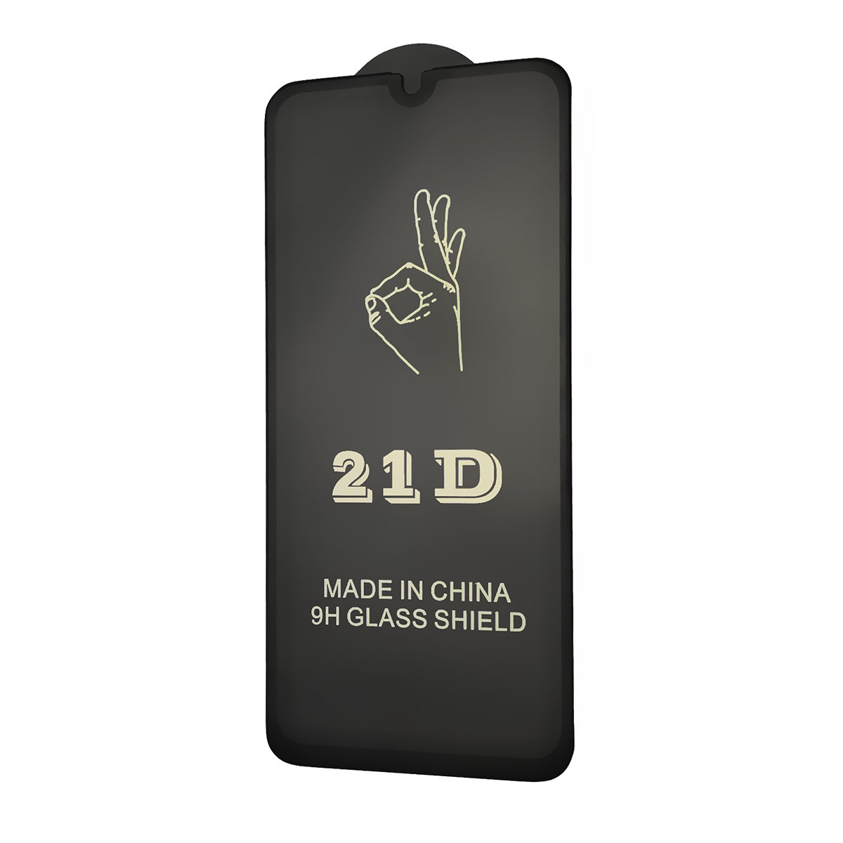 Защитное стекло 21D FULL GLUE BEST для SAMSUNG Galaxy A40 (SM-A405), цвет окантовки черный.