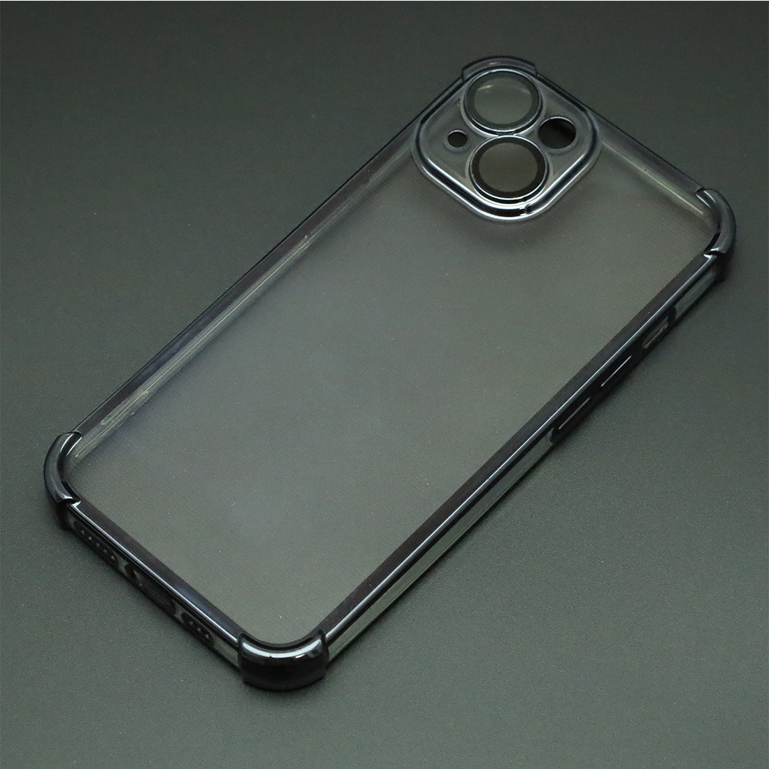 Чехол накладка для APPLE iPhone 14, силикон, защита камеры, цвет окантовки черный