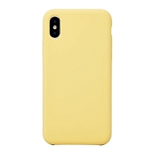 Чехол накладка для APPLE iPhone XR, силикон, цвет желтый.