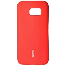 Чехол накладка Cherry для SAMSUNG Galaxy S7 Edge (SM-G935), силикон, цвет красный