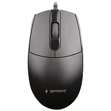 Мышь проводная GEMBIRD MOP-420, оптическая, цвет черный
