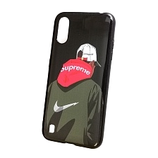 Чехол накладка для SAMSUNG Galaxy A01 (SM-A015), силикон, рисунок Suprime | РЕТРО 4