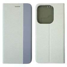 Чехол книжка MESH для TECNO Spark 10, 10C, текстиль, силикон, бархат, визитница, цвет серый