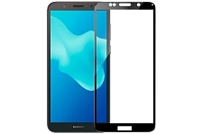 Защитное стекло 4D/5D Full Glue для HUAWEI Honor 7A / Y5 2018 / Y5 Prime цвет канта чёрный.
