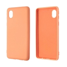 Чехол накладка NANO для SAMSUNG Galaxy A01 Core (SM-A013), силикон, бархат, цвет оранжевый