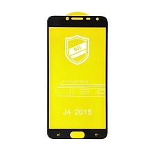 Защитное стекло 9D для SAMSUNG Galaxy J4 2018 (SM-J400), цвет окантовки черный.