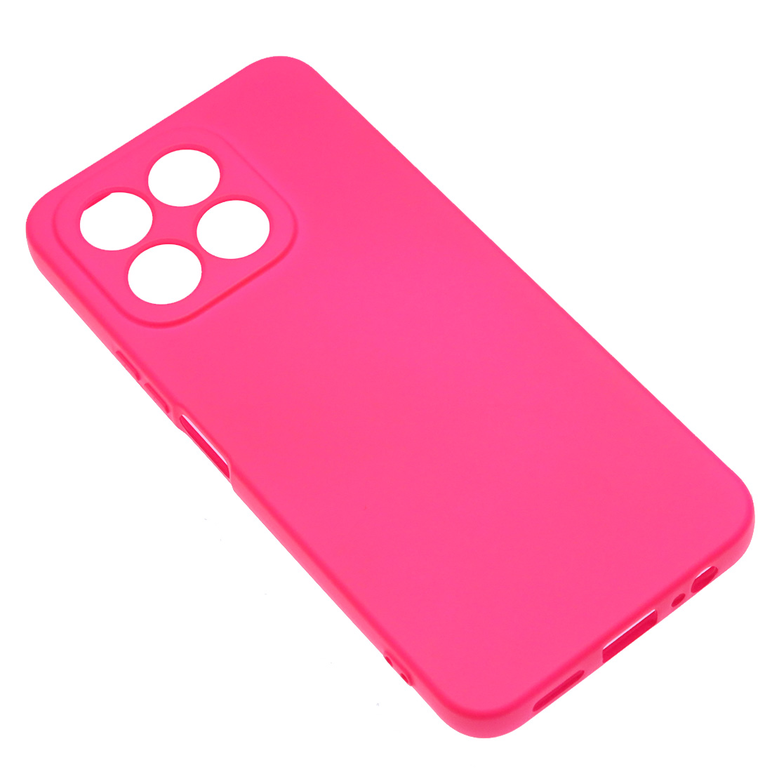Чехол накладка NANO для Honor X6b 4G, защита камеры, силикон, бархат, цвет фуксия