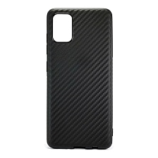 Чехол накладка для SAMSUNG Galaxy A51 (SM-A515), силикон, карбон, цвет черный