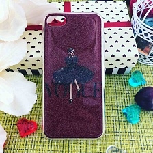 Чехол накладка для APPLE iPhone 7, 8, силикон, рисунок VOGUE девушка в чёрном платье. Чехол накладка для APPLE iPhone 7, 8, силикон, рисунок VOGUE девушка в чёрном платье.