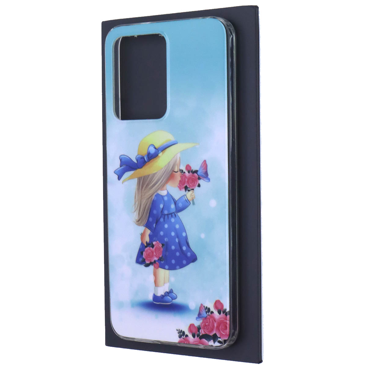 Чехол накладка для XIAOMI Redmi Note 12 4G, силикон, рисунок Девочка с цветами