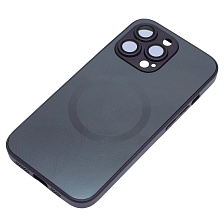 Чехол накладка с поддержкой MagSafe для APPLE iPhone 13 Pro (6.1"), защита камеры, силикон, пластик, цвет темно фиолетовый