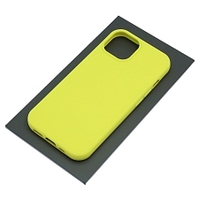 Чехол накладка Silicon Case для APPLE iPhone 15 (6.1"), силикон, бархат, цвет желтый Чехол накладка Silicon Case для APPLE iPhone 15 (6.1"), силикон, бархат, цвет желтый