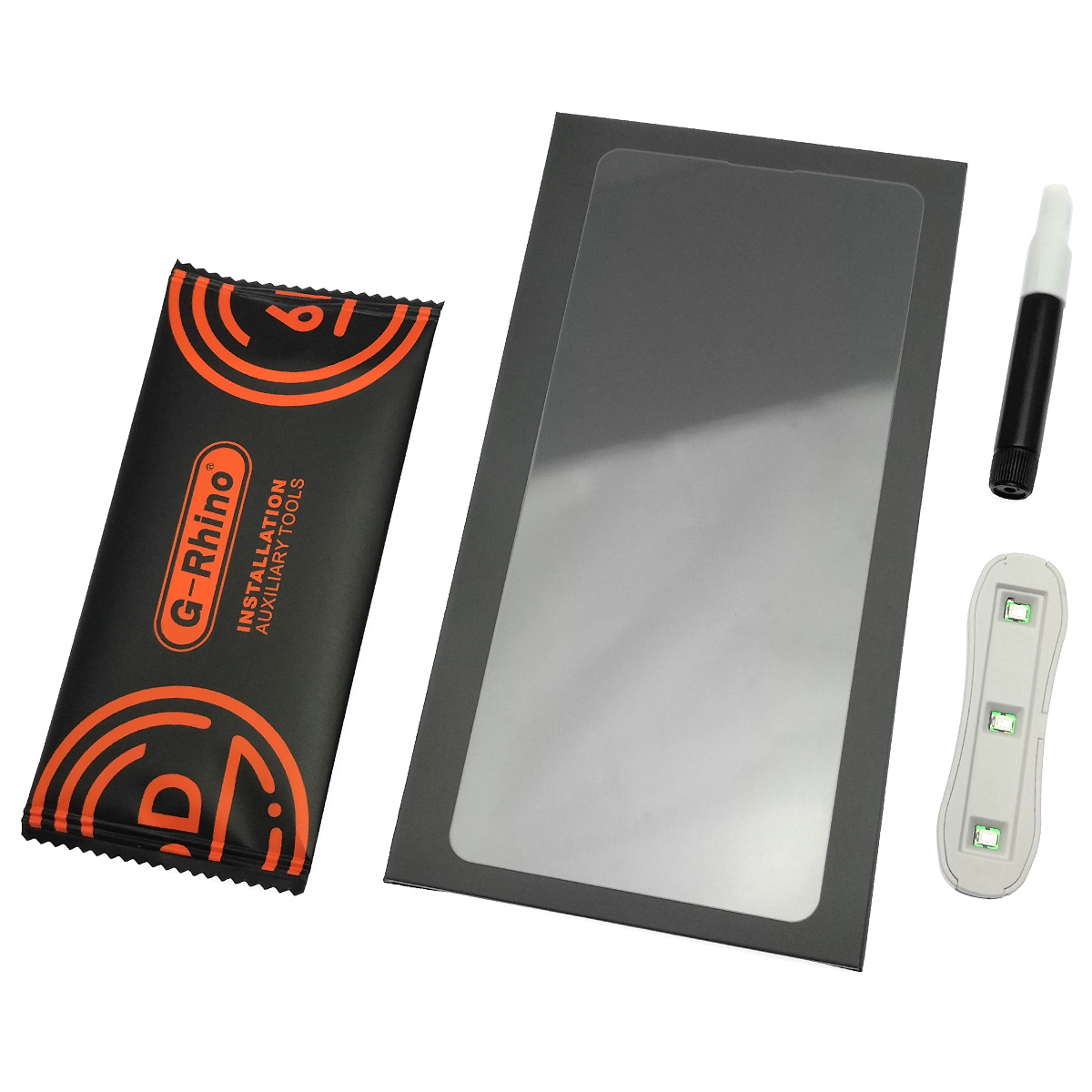Защитное стекло UV GLASS G-Rhino для XIAOMI Mi Note 10 Pro, Mi Note 10 Lite, на весь экран, клей и лампа, цвет прозрачный