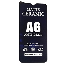 Защитное стекло Ceramic, ANTI-BLUE для XIAOMI Redmi 8, Redmi 8A, матовое, цвет окантовки черный Защитное стекло Ceramic, ANTI-BLUE для XIAOMI Redmi 8, Redmi 8A, матовое, цвет окантовки черный
